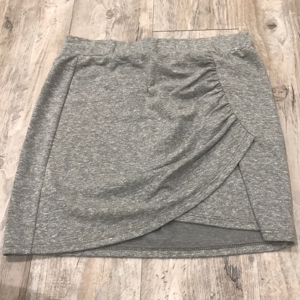 Lush Grey Soft Cotton Mini Skirt